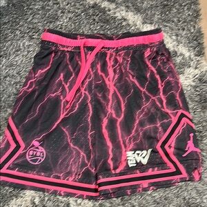 Stylish Pink and Black men’s eybl team why not shorts